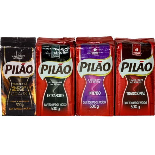 Kit de 3 Cafés Pilão 500g a Vácuo – Intenso, Extra Forte e 252°C