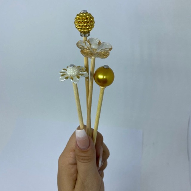 Kit de 4 Varetas Douradas para Difusor 25cm – Perfume o Ambiente com Elegância