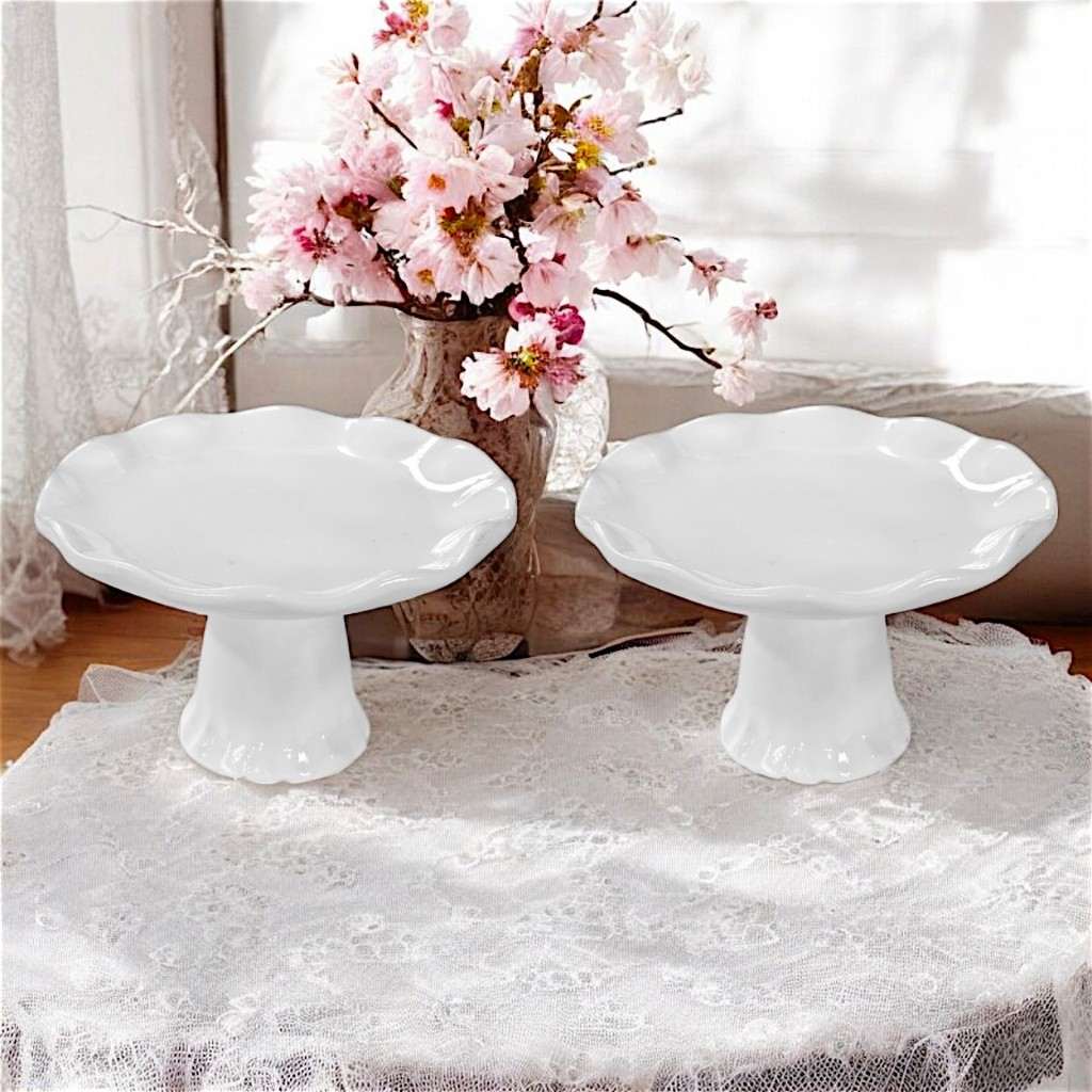 Kit de Boleiras Onduladas de Cerâmica para Festas: Decore com Elegância