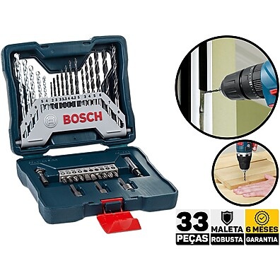Kit de Brocas e Pontas Bosch X-Line: 33 Peças!