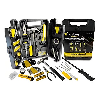 Kit de Ferramentas 200 Peças Titanium: Complete seu arsenal!