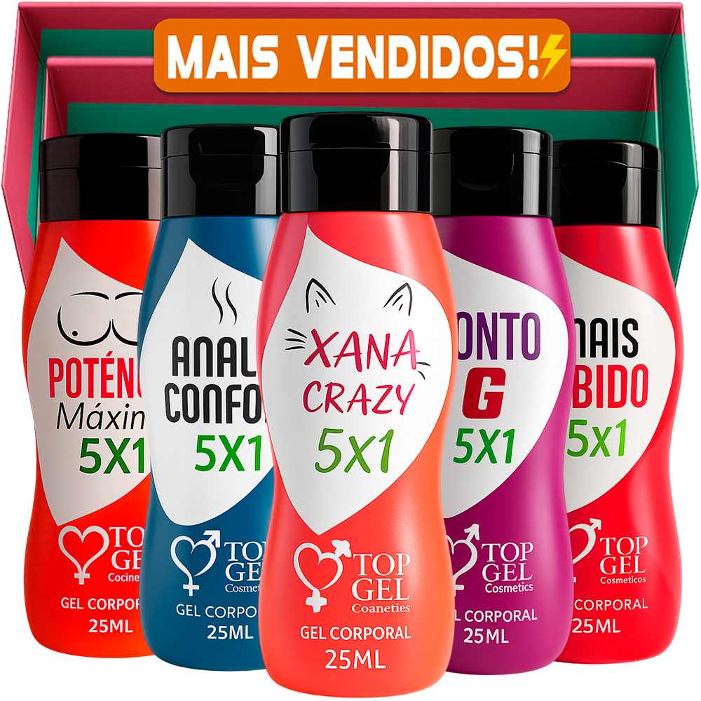 Kit de Géis Eróticos 5 Estrelas: Aumente o Prazer com 5 Fórmulas Especiais