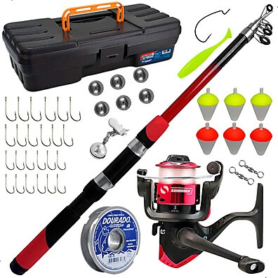 Kit de Pesca Completo com Vara, Molinete e Acessórios