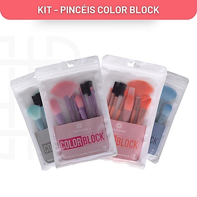 Kit de Pincéis Color Block Ana Hickmann: 7 Pincéis Profissionais