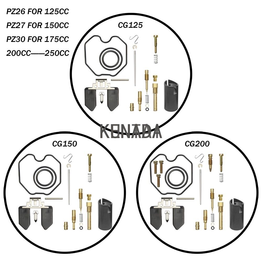 Kit de Reparo de Carburador PZ26/PZ27/PZ30 para Motocicletas CG125 a CG250 – Alta Performance e Qualidade A+