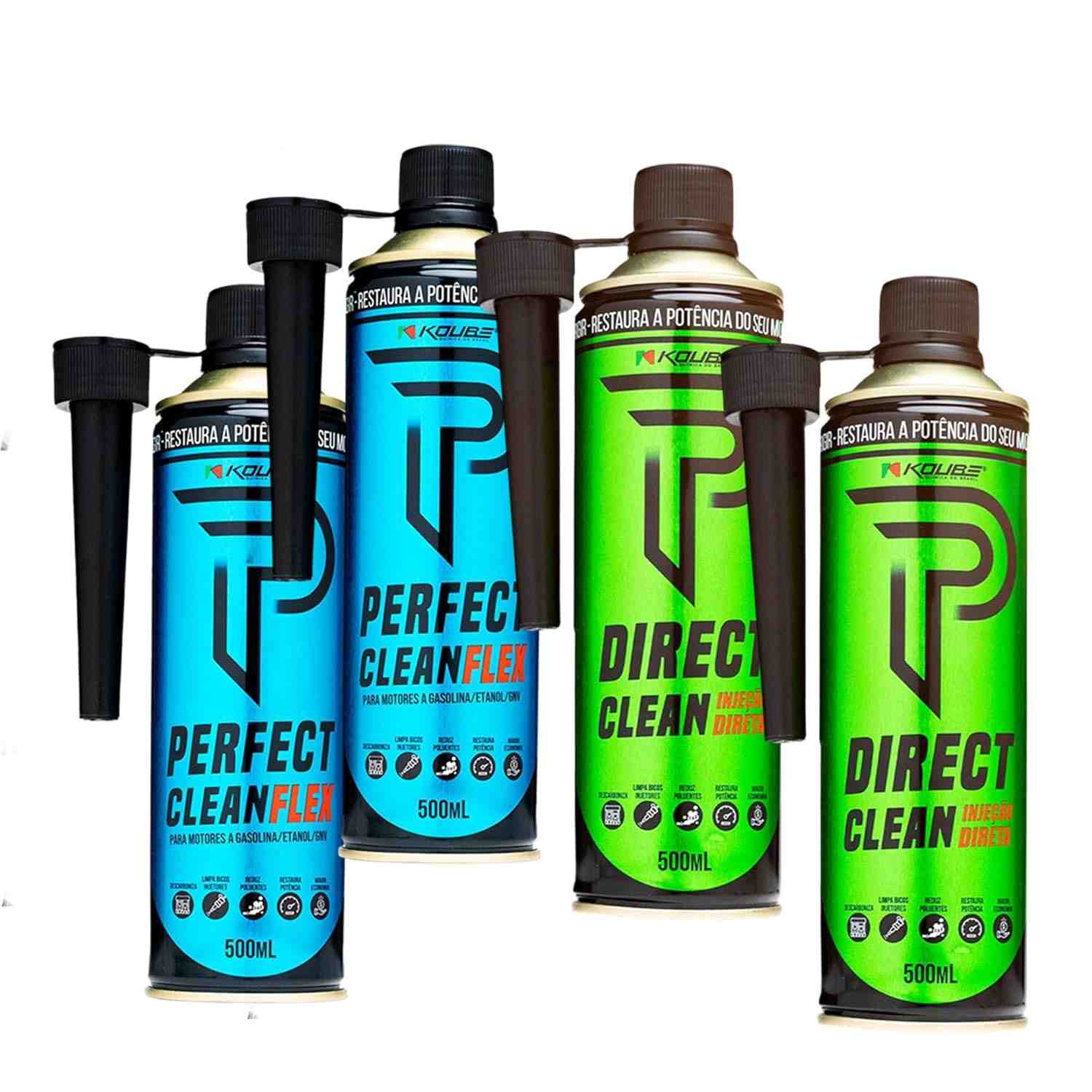 Kit 4x Descarbonizante Direct Clean + Perfect Clean Flex: Limpeza Profunda e Eficiência
