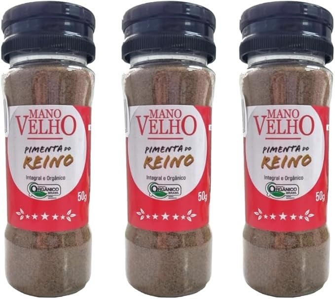 Kit 3X: Pimenta do Reino Orgânica Mano Velho 50g