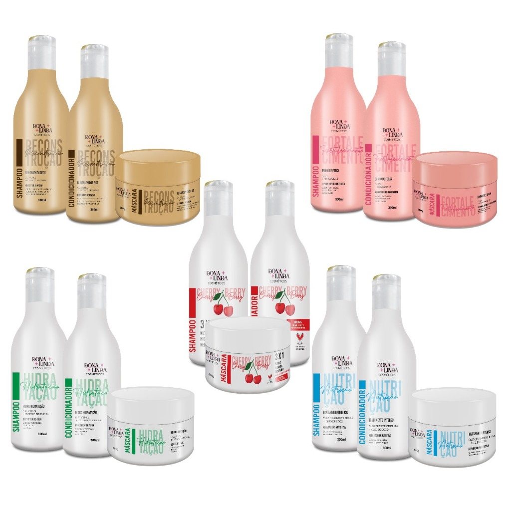 Kit Dona Linda 5: Cabelos Incríveis em 15 Produtos!