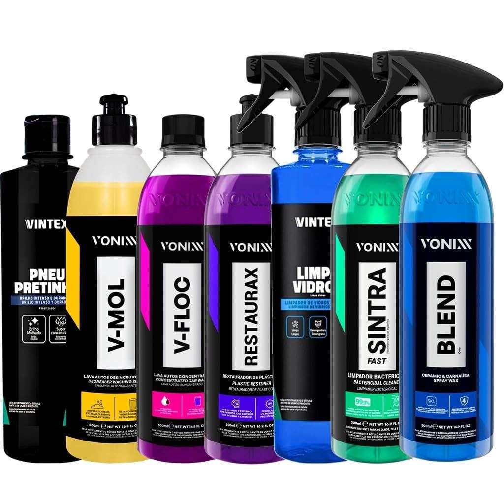 Kit Completo Lavagem Automotiva Vonixx: Brilho e Proteção Impecáveis