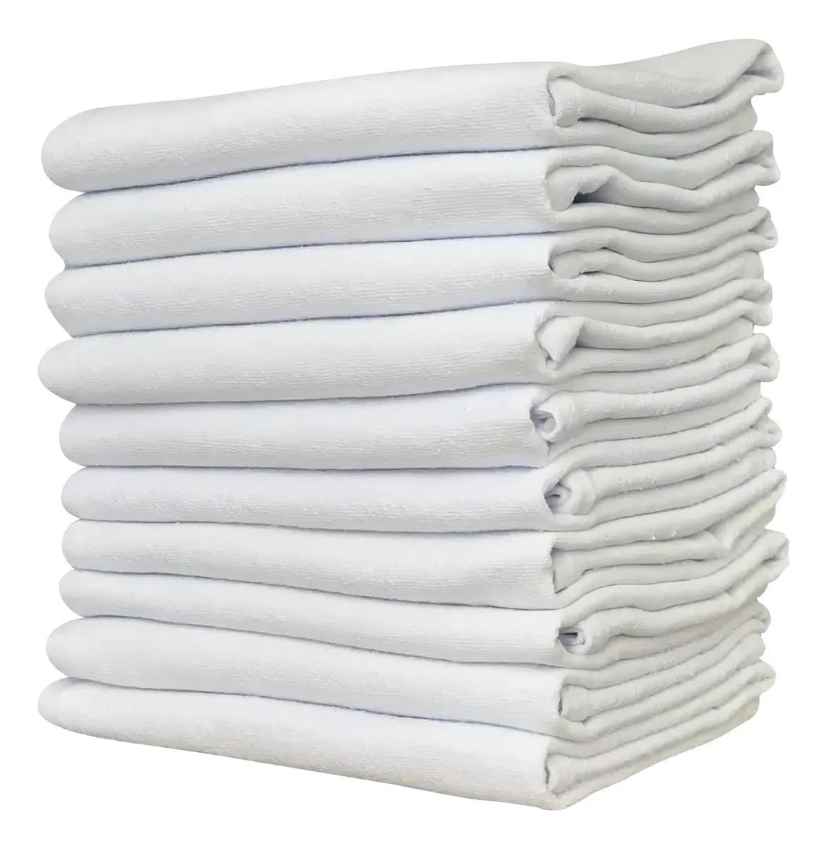Kit 10 Panos de Chão 100% Algodão - Extra Grande 45x70cm, Reutilizáveis e Ecológicos