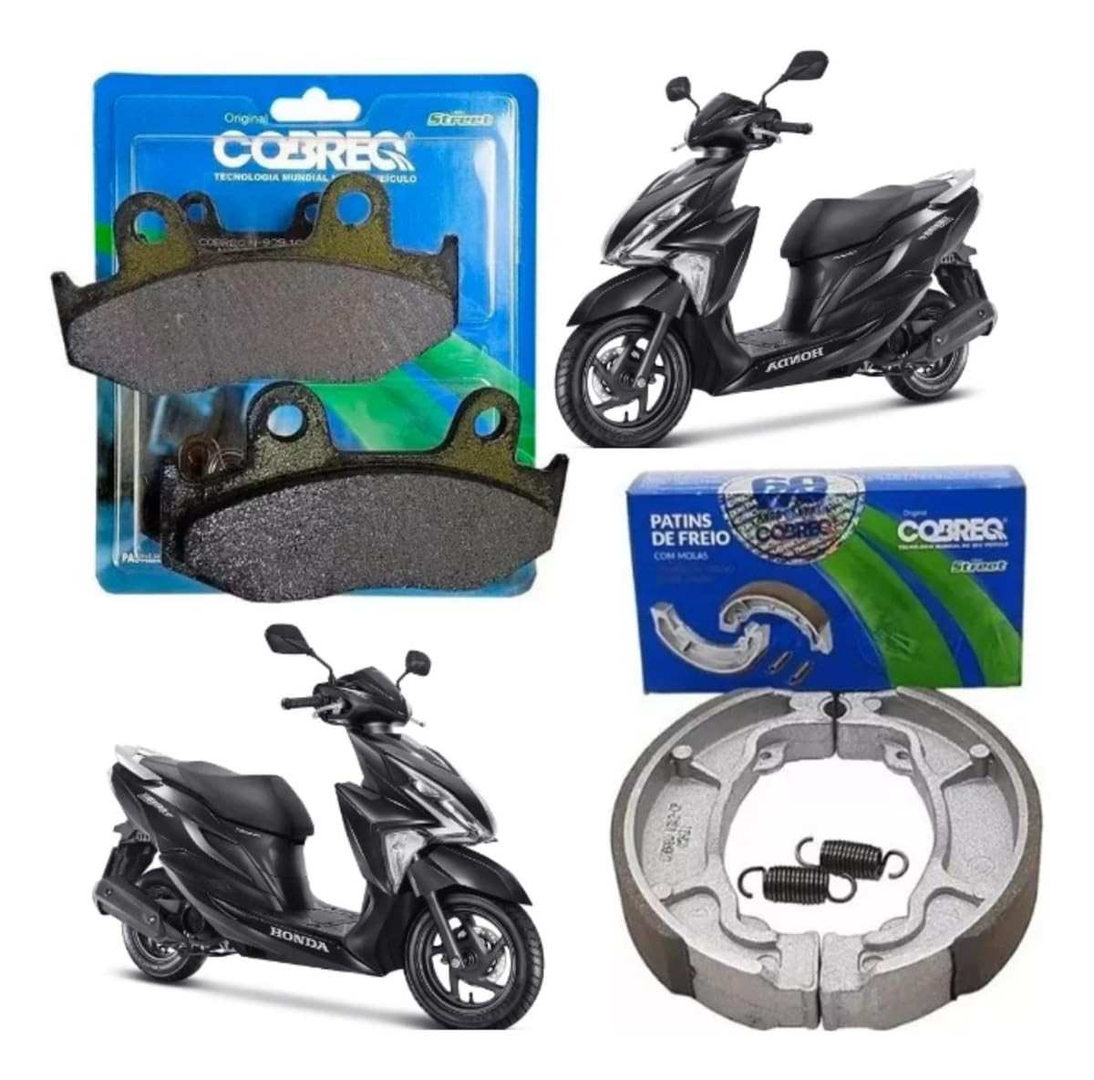 Kit Pastilha e Lona Traseira Honda Elite 125 2019 e Lead 110cc - Segurança e Durabilidade