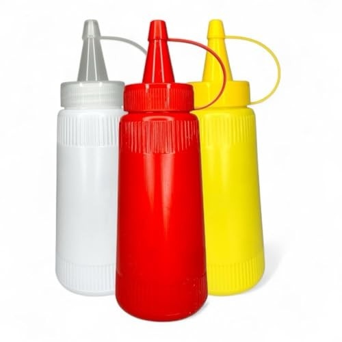Kit C/3 Bisnagas Plástico Ketchup, Maionese E Mostarda 200ml
