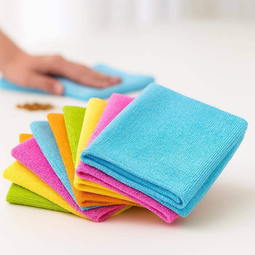 Kit 10 Panos de Microfibra 30x30cm - Limpeza Multiuso com Alta Absorção e Sem Fiapos