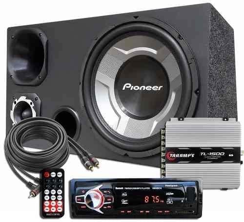 Kit Som Trio Sub Pioneer + Módulo Taramps Bluetooth: Grave Profundo e Qualidade Sonora!