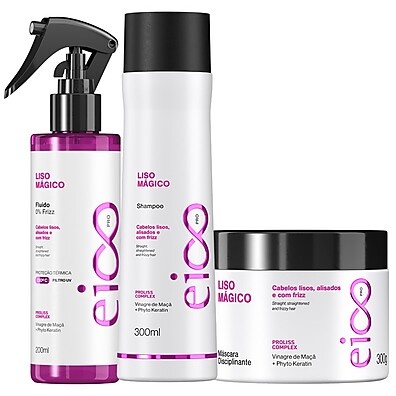 Kit Eico Pro Tratamento Liso Mágico – Cabelo Liso e Sem Frizz