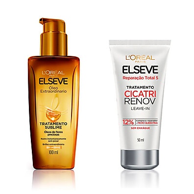 Kit Elseve Óleo e Leave-In – Hidratação e Brilho em 1 Só