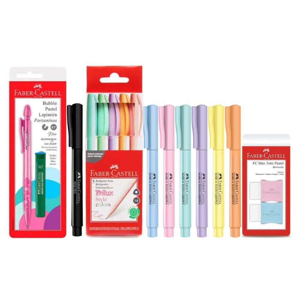 Kit Escolar Faber-Castell: Cores e Praticidade!