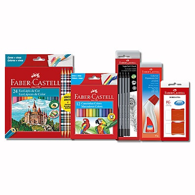 Kit Escolar Faber-Castell: Tudo para o Seu Filho Brilhar!