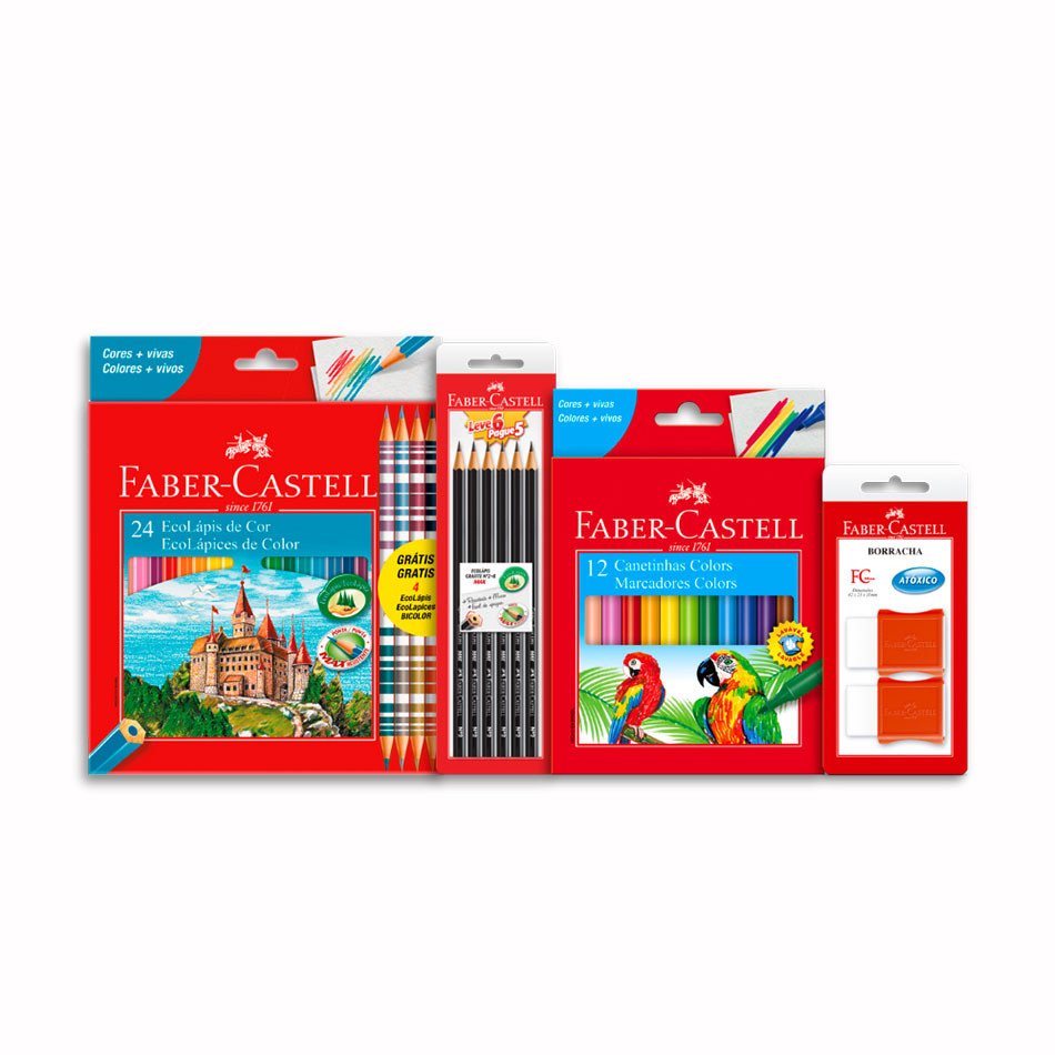 Kit Escolar Faber-Castell: Tudo para um Ano Letivo Incrível!