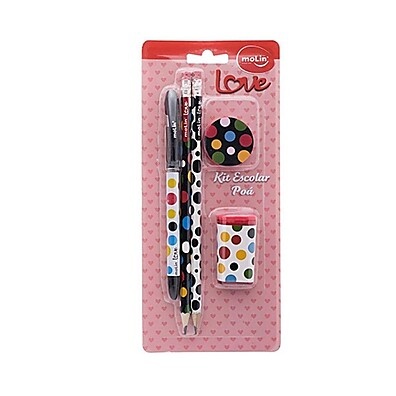 Kit Escolar Molin Love Poá: Seu Aliado na Volta às Aulas!