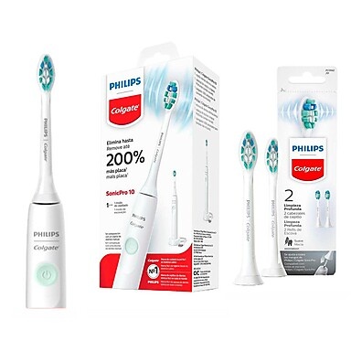Kit Escova SonicPro 10 + 2 Refis Limpeza Profunda