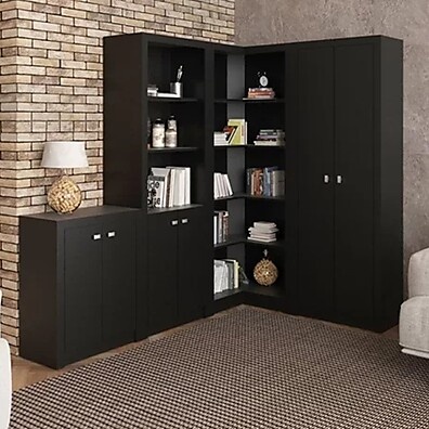Kit Escritório Completo Preto: 4 Peças!