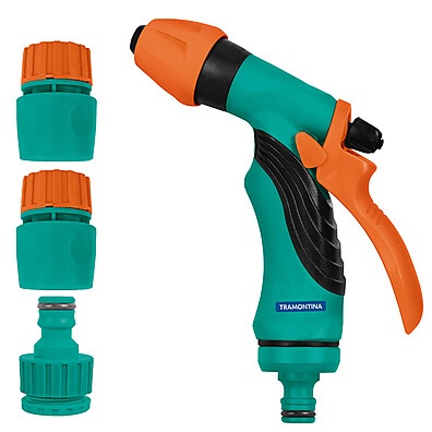 Kit Esguicho Tramontina 4 Peças com Engates Rápidos – Irrigação Fácil e Prática
