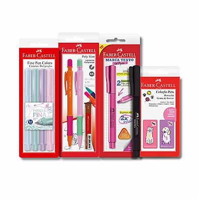 Kit Essencial Rosa Faber-Castell: Seu Mundo Mais Criativo!