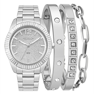 Kit Euro Feminino Soul Prata: Elegância Completa