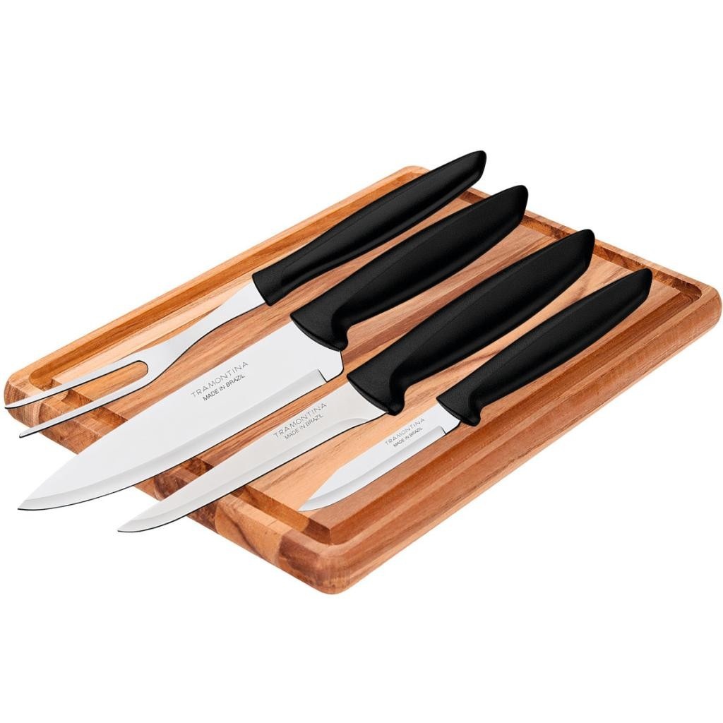 Kit Facas e Tábua Tramontina Plenus: Churrasco Fácil!