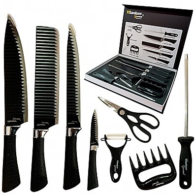 Kit Facas Gourmet 8 Peças: Precisão e Estilo!