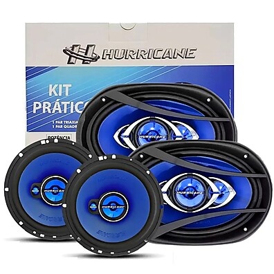 Kit Fácil Falante Hurricane 6+6x9 280W RMS – Potência e Qualidade!