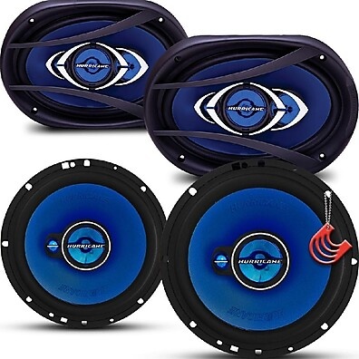 Kit Falantes Hurricane Class 6” e 6x9” 280W – Áudio Potente