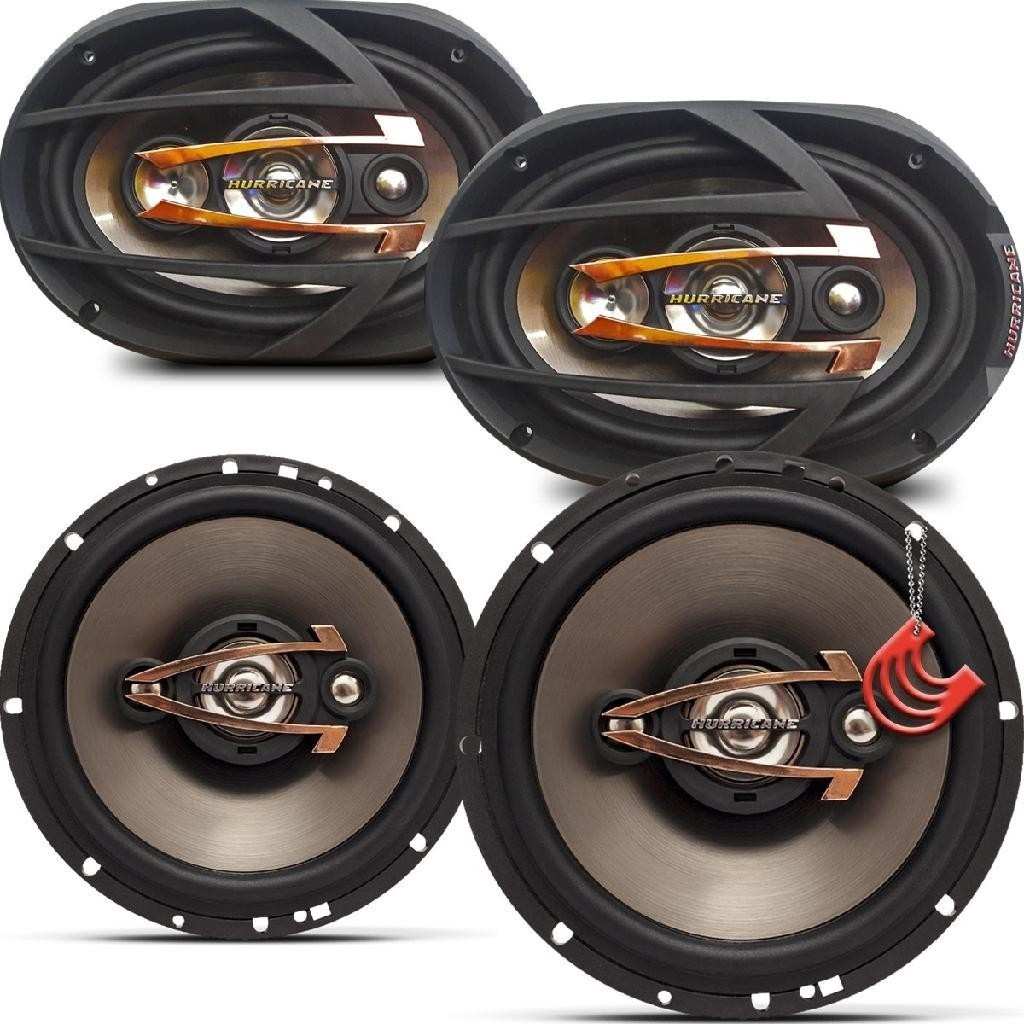 Kit Falantes Hurricane Platino: Som Potente!