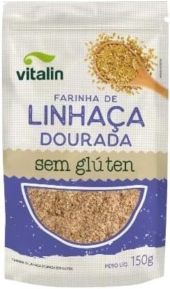 Kit 2X: Farinha de Linhaça Dourada Sem Glúten Vitalin 150g