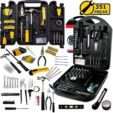 Kit Ferramentas 351 Peças: Seu Serviço Completo!