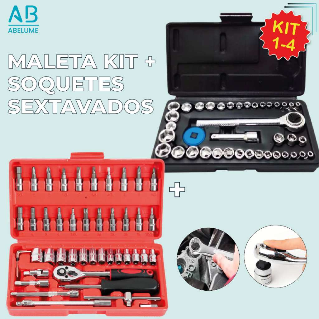 Kit Ferramentas 46 Peças: Seu Reparo Completo!