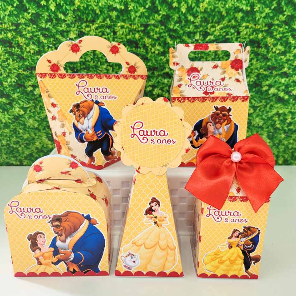 Kit Festa A Bela e a Fera: Lembrancinhas Personalizadas para Aniversário