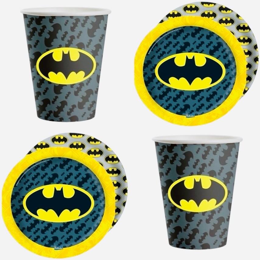 Kit Festa Batman: Pratos e Copos Descartáveis