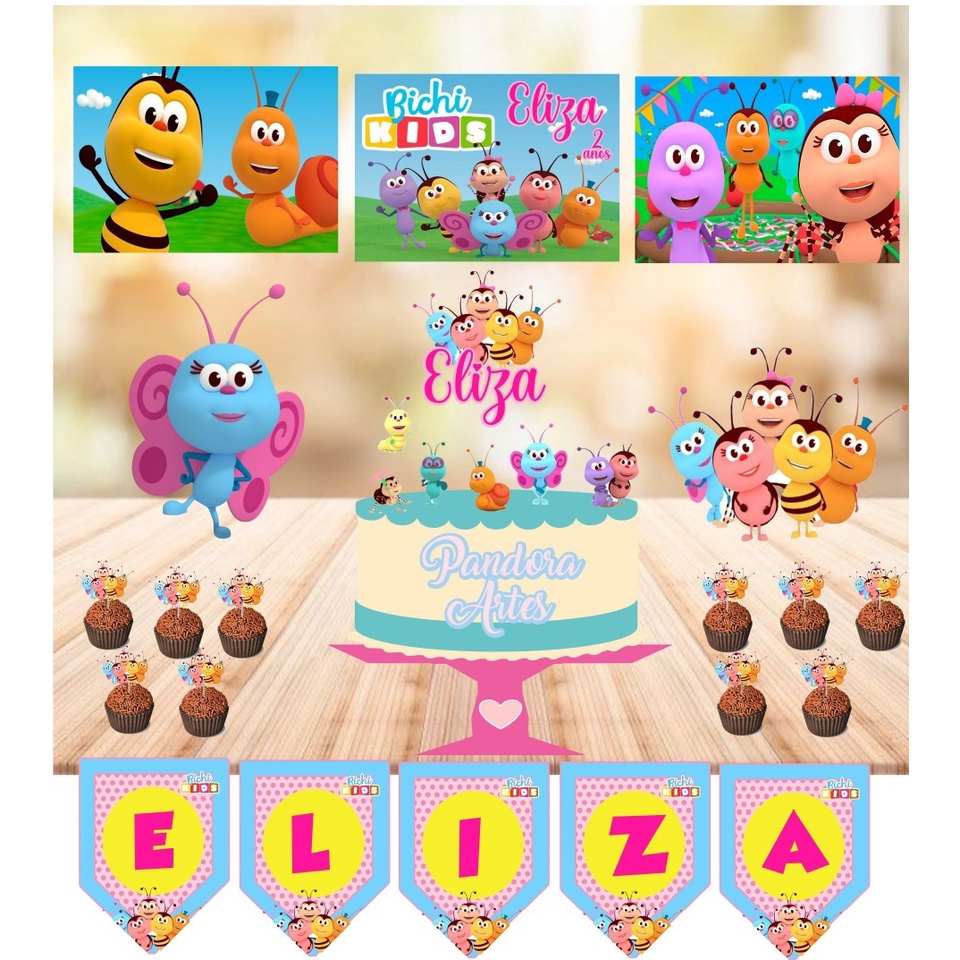 Kit Festa BichiKids: Festa Simples e Mágica para seu Filho