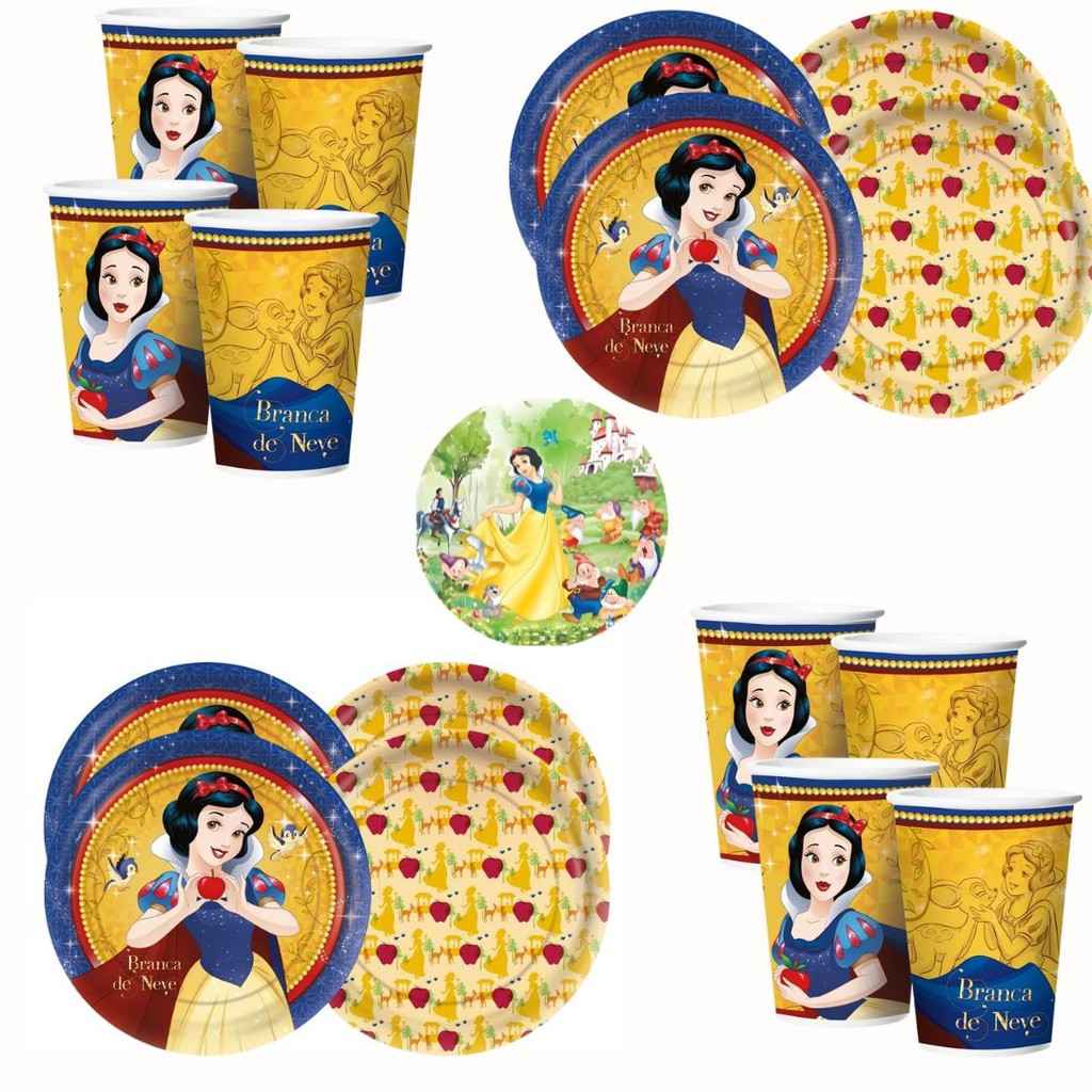 Kit Festa Branca de Neve: Pratos e Copos!