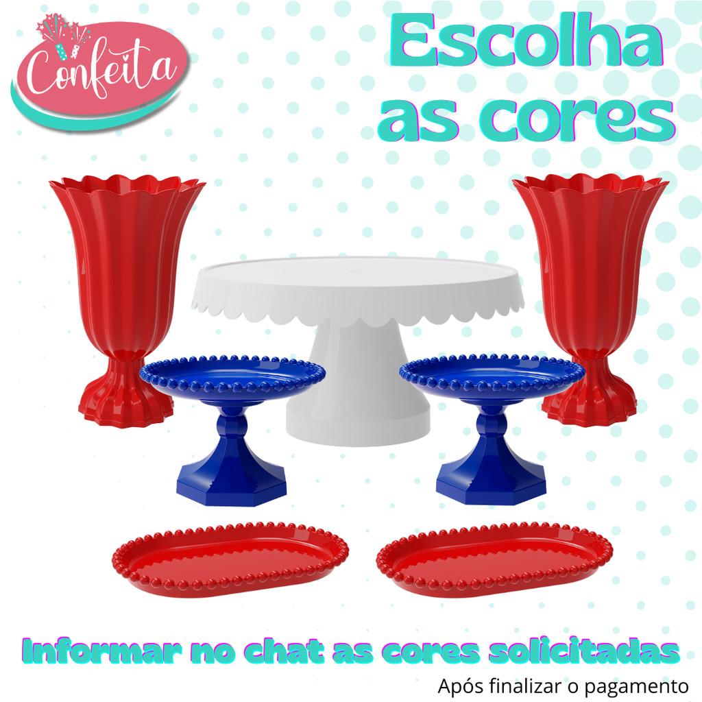 Kit Festa Decorativo com Boleiras e Bandejas Personalizáveis