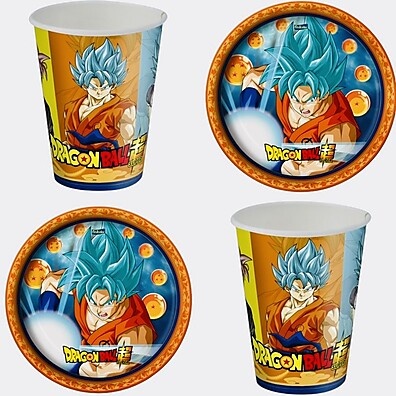 Kit Festa Dragon Ball Z: Pratos e Copos Temáticos