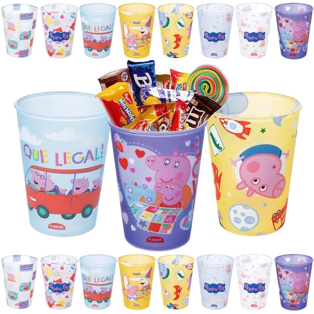 Kit com 10 Copos Pepa PG para Festas Infantis - Decoração e Lembrancinhas Perfeitas