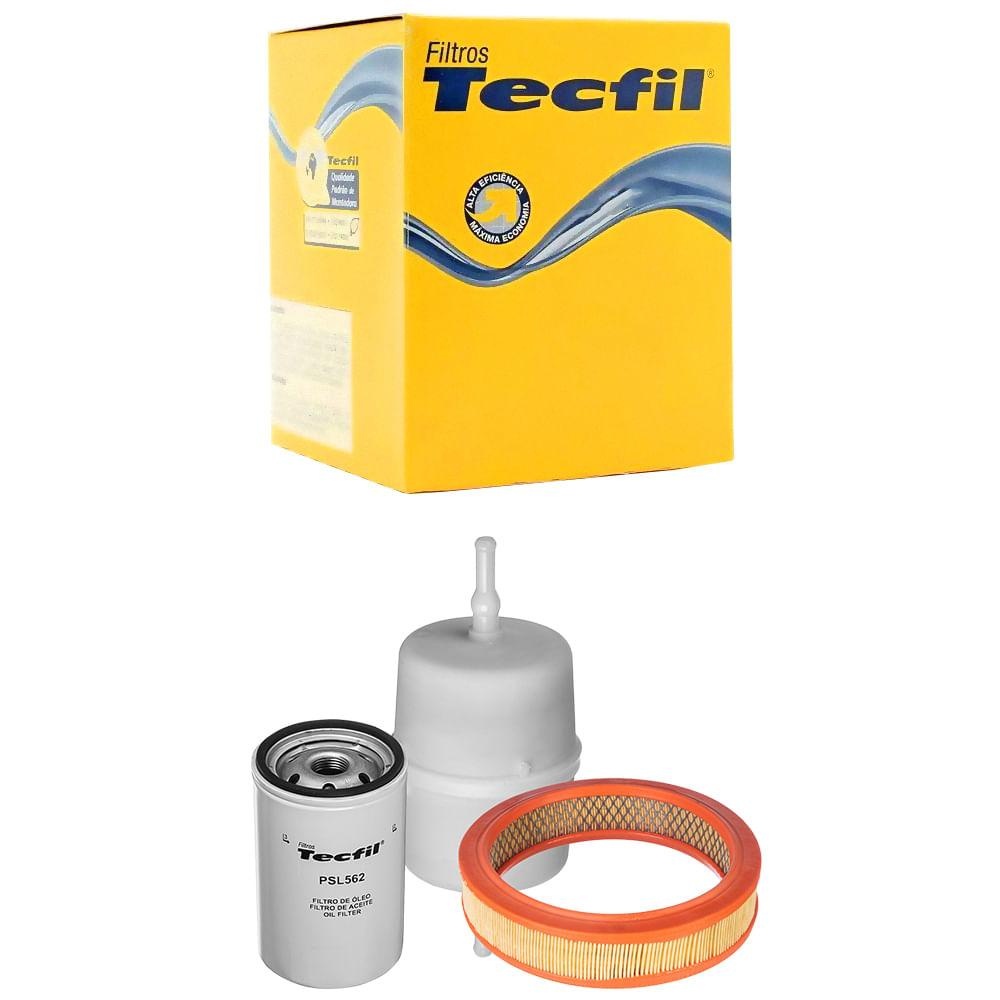 Kit Filtros Gol G1/G2 1.6: Ar, Óleo e Combustível Tecfil