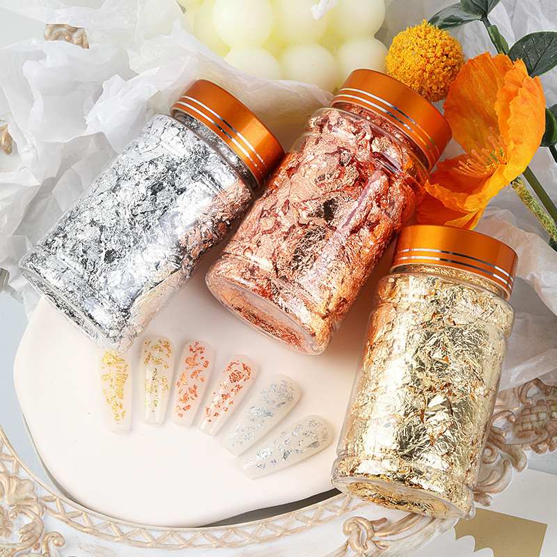 Kit Folha de Prata e Ouro para Resina - 3 Potes 200ml