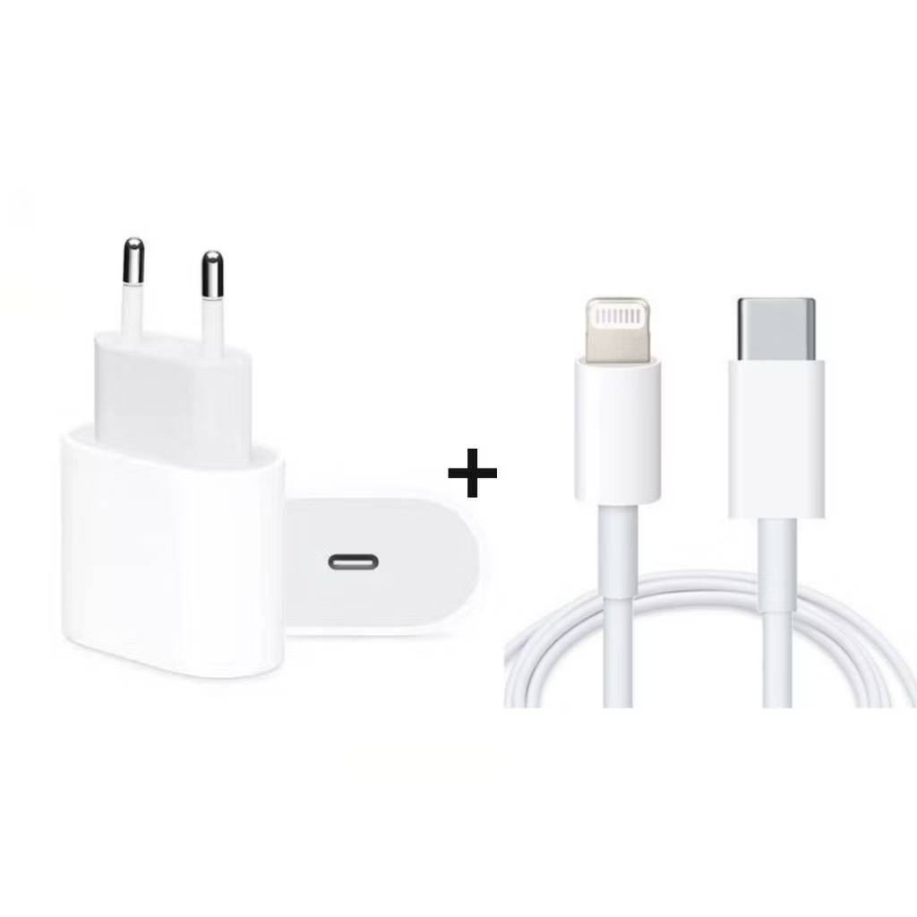 Kit Fonte + Cabo Carregador iPhone 20W: Carregamento Rápido e Compatível
