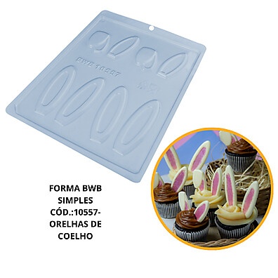 Kit Formas Chocolate Coelho Simples 10557 – Faça Chocolates Fofos