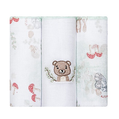 Kit Fralda Papi Bordado Urso – Conforto e Estilo para o Bebê