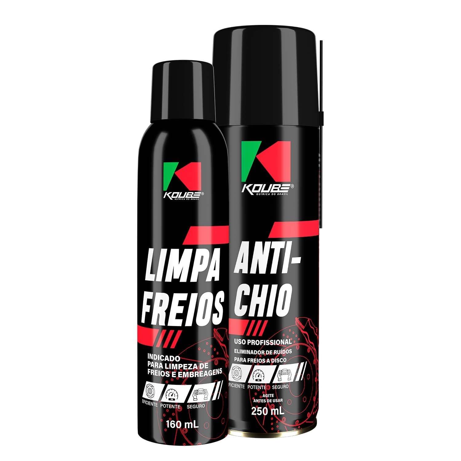 Kit Essencial: Eliminador de Ruídos de Freio 250ml + Limpa Freios 160ml